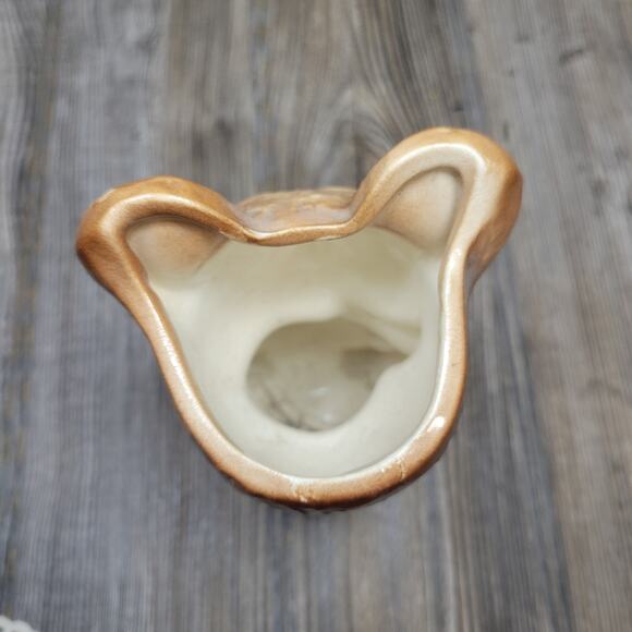 Vintage Royal Copley Teddy Bear Planter, Brown Ceramic, Nursery Decor - Picture 4 of 6